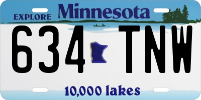 MN license plate 634TNW