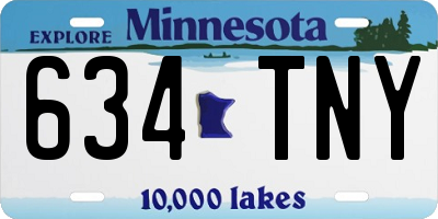 MN license plate 634TNY