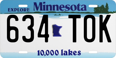 MN license plate 634TOK