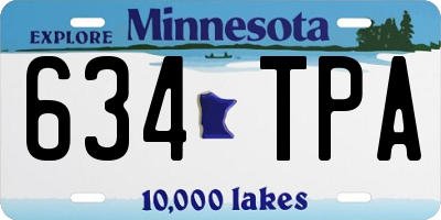 MN license plate 634TPA