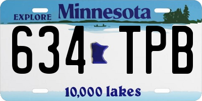 MN license plate 634TPB