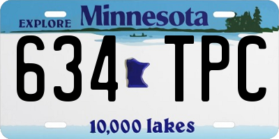 MN license plate 634TPC