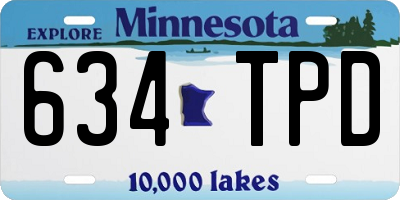 MN license plate 634TPD