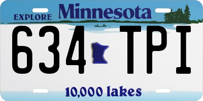 MN license plate 634TPI