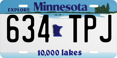 MN license plate 634TPJ