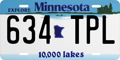 MN license plate 634TPL