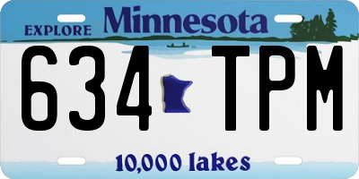 MN license plate 634TPM