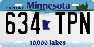 MN license plate 634TPN