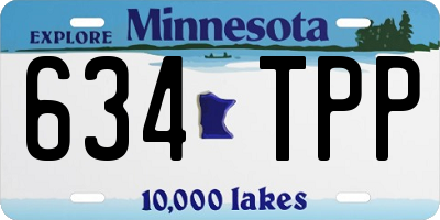 MN license plate 634TPP