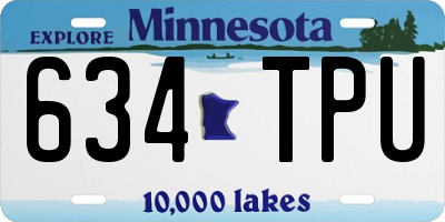 MN license plate 634TPU