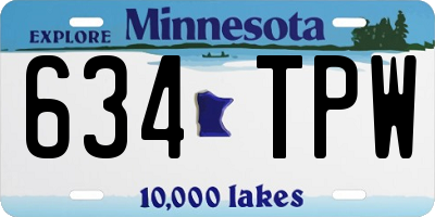 MN license plate 634TPW