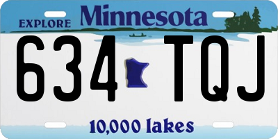MN license plate 634TQJ