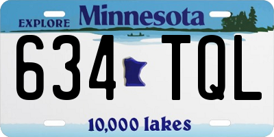 MN license plate 634TQL