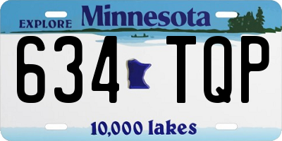 MN license plate 634TQP