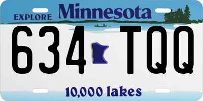 MN license plate 634TQQ