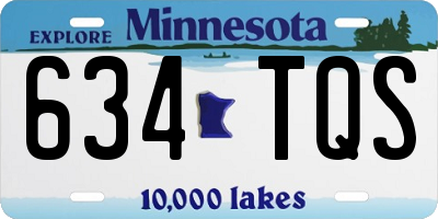MN license plate 634TQS
