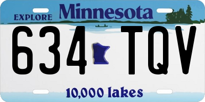 MN license plate 634TQV