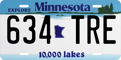 MN license plate 634TRE