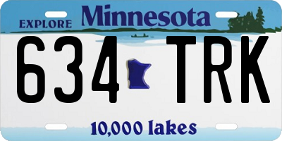 MN license plate 634TRK