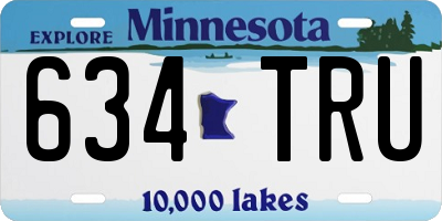 MN license plate 634TRU