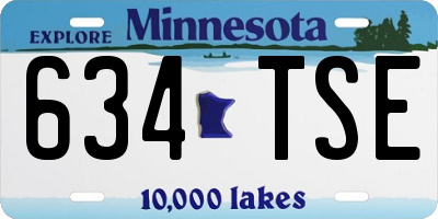 MN license plate 634TSE