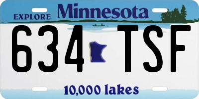 MN license plate 634TSF