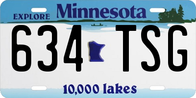 MN license plate 634TSG