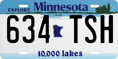 MN license plate 634TSH
