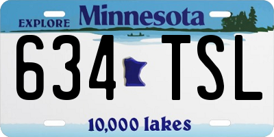 MN license plate 634TSL