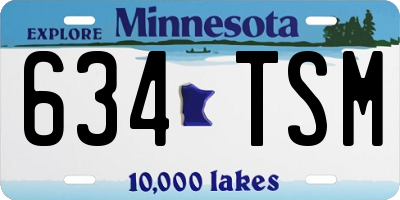 MN license plate 634TSM