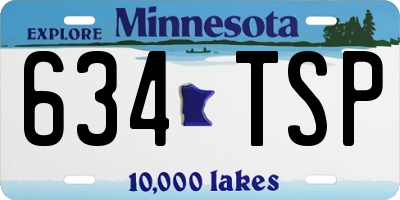 MN license plate 634TSP