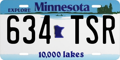 MN license plate 634TSR