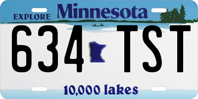 MN license plate 634TST