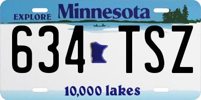 MN license plate 634TSZ