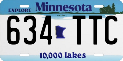 MN license plate 634TTC