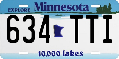 MN license plate 634TTI