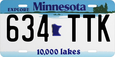 MN license plate 634TTK