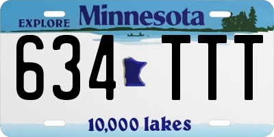 MN license plate 634TTT