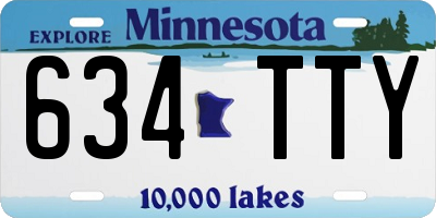 MN license plate 634TTY