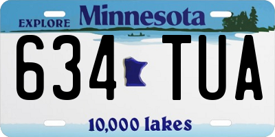 MN license plate 634TUA