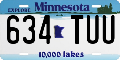 MN license plate 634TUU