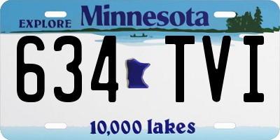 MN license plate 634TVI