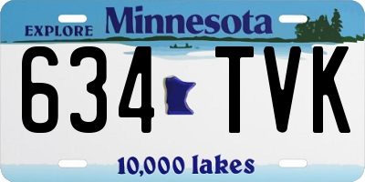 MN license plate 634TVK