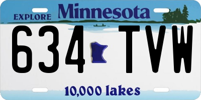 MN license plate 634TVW