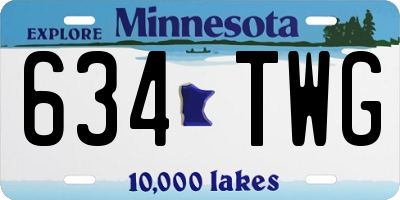 MN license plate 634TWG