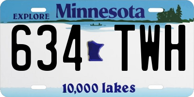 MN license plate 634TWH