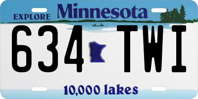 MN license plate 634TWI