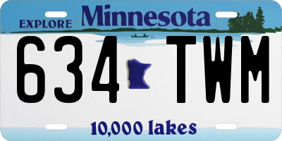 MN license plate 634TWM