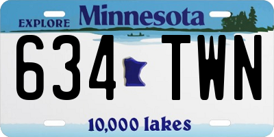 MN license plate 634TWN