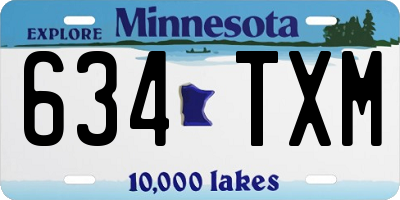MN license plate 634TXM